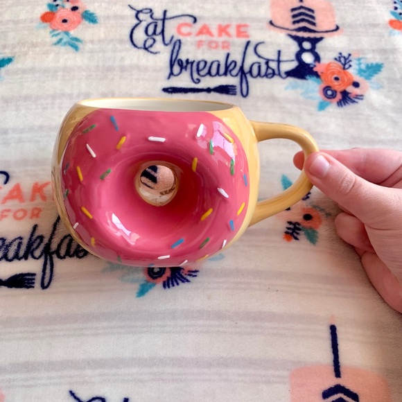 Other - 1 LEFT! 🍩 Pink Iced Sprinkled Donut Ceramic Mug